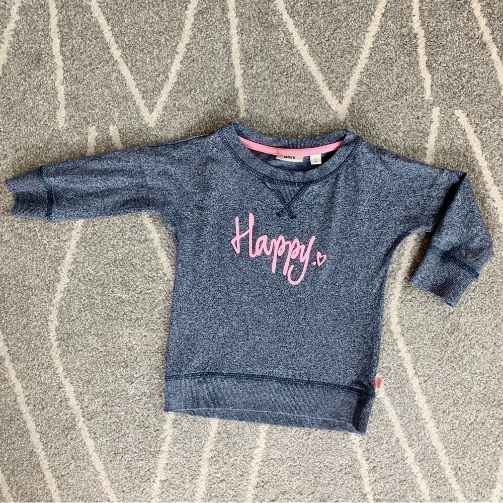 Mexx Navy Blue Happy Graphic Sweatshirt Size S
